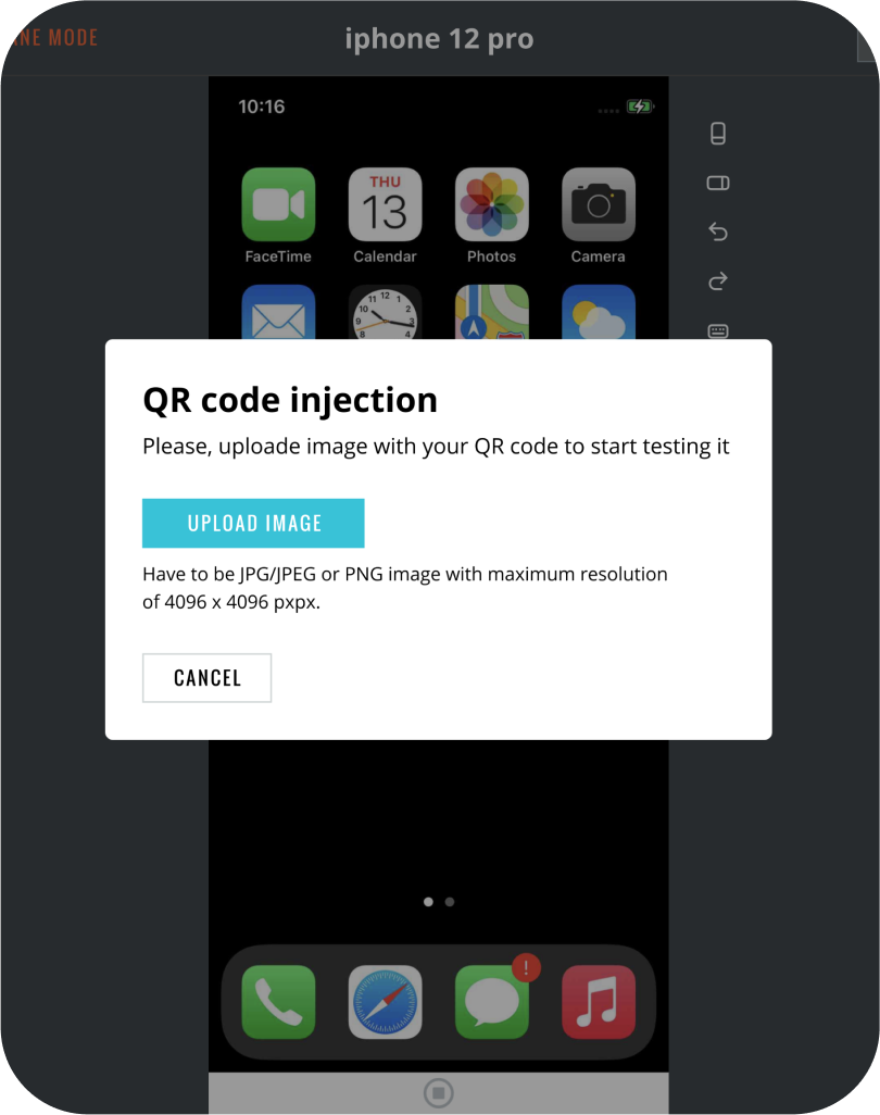 QR and barcode injection feature in Mobitru Cloud and On-prem Mobile app testing.